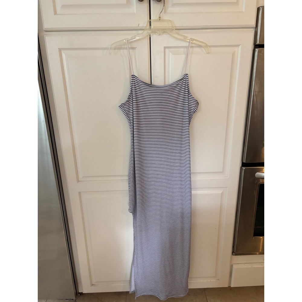 Justify Striped Maxi Dress Spaghetti Strap Side Slit Women's‎ medium